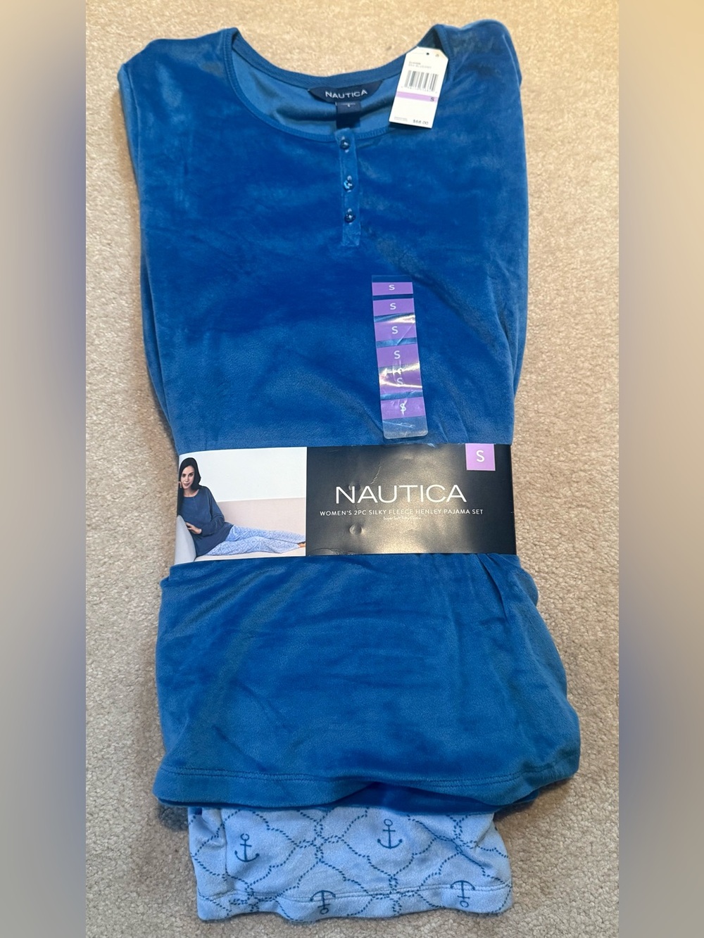 NAUTICA Blue Nautical Fleece Pajama Set